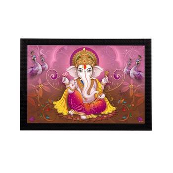 Lord Ganesha Satin Matt Texture UV Art Painting 1