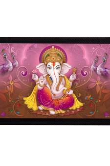 Lord Ganesha Satin Matt Texture UV Art Painting