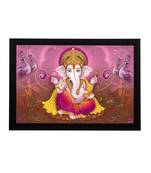 Lord Ganesha Satin Matt Texture UV Art Painting