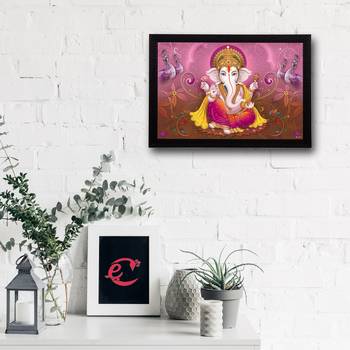 Lord Ganesha Satin Matt Texture UV Art Painting 2
