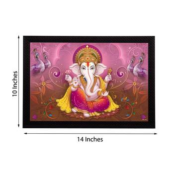 Lord Ganesha Satin Matt Texture UV Art Painting 3