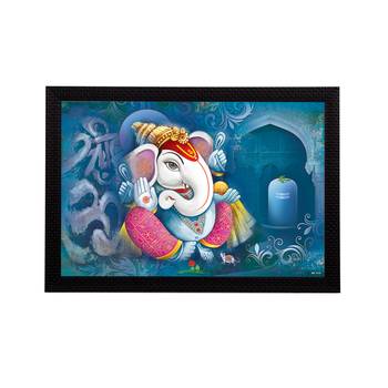 Lord Ganesha Satin Matt Texture UV Art Painting 1