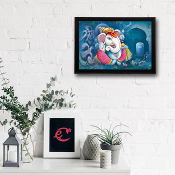 Lord Ganesha Satin Matt Texture UV Art Painting 2