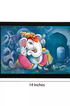 Lord Ganesha Satin Matt Texture UV Art Painting