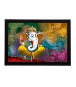 Lord Ganesha Satin Matt Texture UV Art Painting