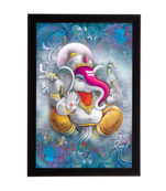 Lord Ganesha Satin Matt Texture UV Art Painting