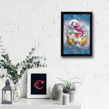 Lord Ganesha Satin Matt Texture UV Art Painting 2