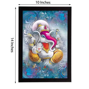 Lord Ganesha Satin Matt Texture UV Art Painting 3