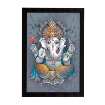 Lord Ganesha Satin Matt Texture UV Art Painting 1