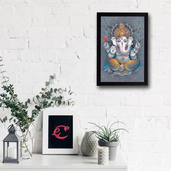 Lord Ganesha Satin Matt Texture UV Art Painting 2