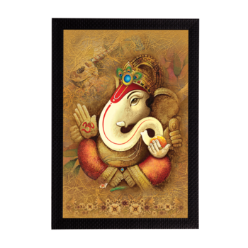 Lord Ganesha Satin Matt Texture UV Art Painting 1