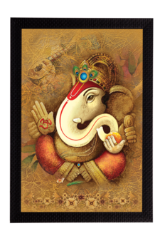 Lord Ganesha Satin Matt Texture UV Art Painting