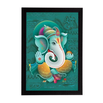Lord Ganesha Satin Matt Texture UV Art Painting 1