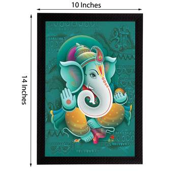 Lord Ganesha Satin Matt Texture UV Art Painting 3