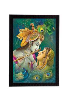Radha Krishna Satin Matt Texture UV Art Painting