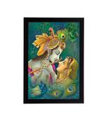 Radha Krishna Satin Matt Texture UV Art Painting