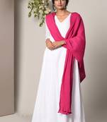 Pink Crinkled Dupatta