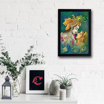 Radha Krishna Satin Matt Texture UV Art Painting 2