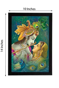 Radha Krishna Satin Matt Texture UV Art Painting