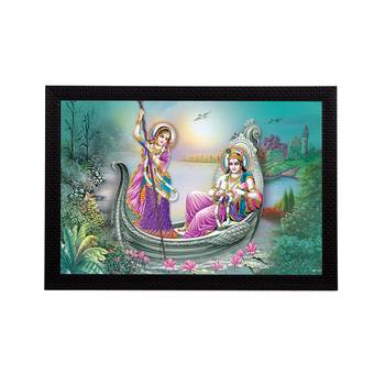 Radha Krishna Satin Matt Texture UV Art Painting 1