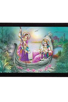 Radha Krishna Satin Matt Texture UV Art Painting