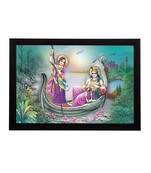 Radha Krishna Satin Matt Texture UV Art Painting