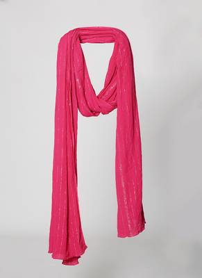 Pink Silver Crinkled Dupatta 2