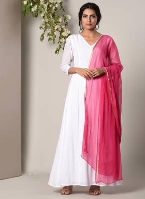 Pink Chiffon Dupatta 1