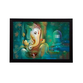 Lord Ganesha Satin Matt Texture UV Art Painting 1
