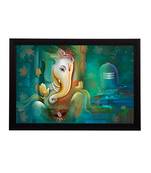 Lord Ganesha Satin Matt Texture UV Art Painting