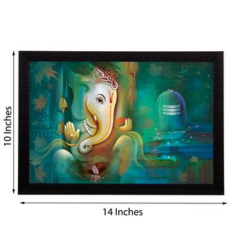 Lord Ganesha Satin Matt Texture UV Art Painting 3