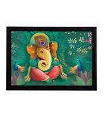 Lord Ganesha Satin Matt Texture UV Art Painting