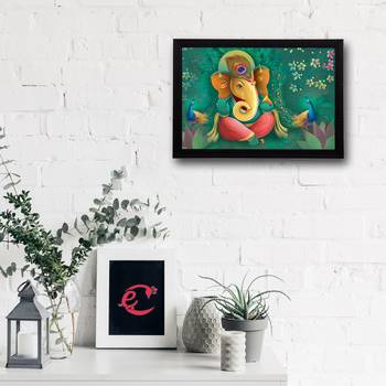 Lord Ganesha Satin Matt Texture UV Art Painting 2