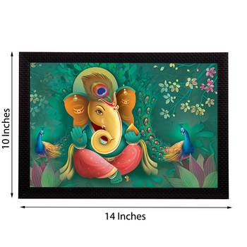 Lord Ganesha Satin Matt Texture UV Art Painting 3