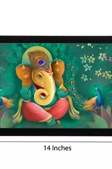 Lord Ganesha Satin Matt Texture UV Art Painting