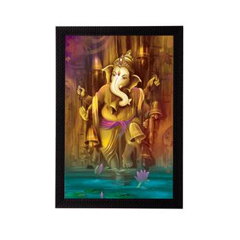 Lord Ganesha Satin Matt Texture UV Art Painting 1