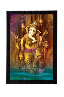 Lord Ganesha Satin Matt Texture UV Art Painting