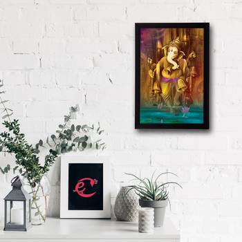 Lord Ganesha Satin Matt Texture UV Art Painting 2