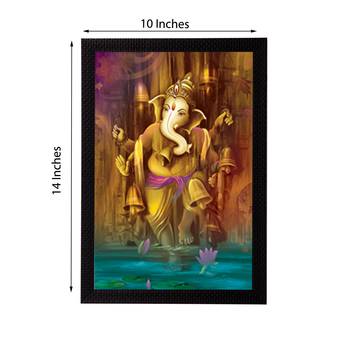 Lord Ganesha Satin Matt Texture UV Art Painting 3