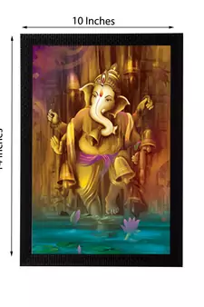 Lord Ganesha Satin Matt Texture UV Art Painting