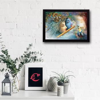 Radha Krishna Satin Matt Texture UV Art Painting 2