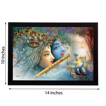 Radha Krishna Satin Matt Texture UV Art Painting 3