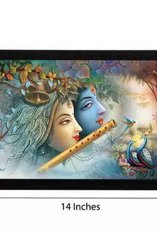 Radha Krishna Satin Matt Texture UV Art Painting