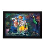 Radha Krishna Satin Matt Texture UV Art Painting