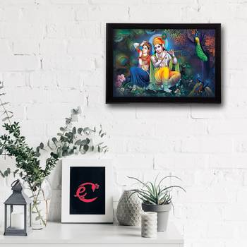 Radha Krishna Satin Matt Texture UV Art Painting 2