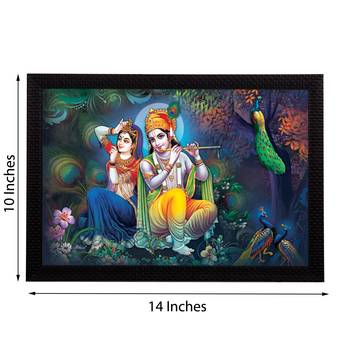 Radha Krishna Satin Matt Texture UV Art Painting 3