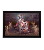 Radha Krishna Satin Matt Texture UV Art Painting