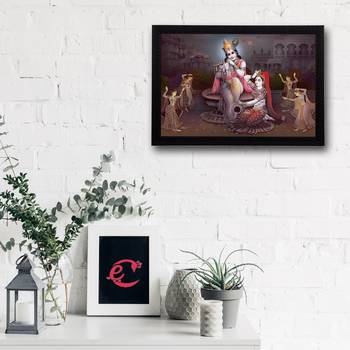 Radha Krishna Satin Matt Texture UV Art Painting 2