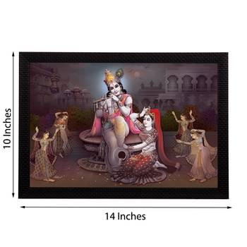 Radha Krishna Satin Matt Texture UV Art Painting 3