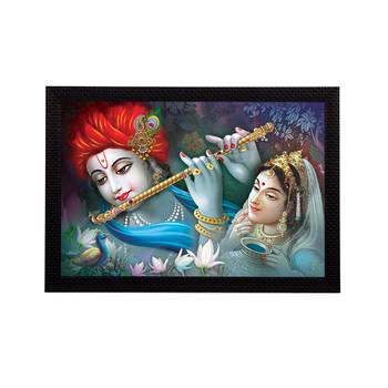 Radha Krishna Satin Matt Texture UV Art Painting 1